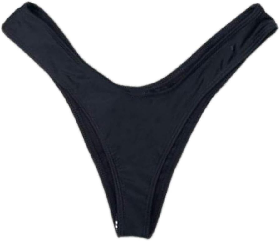 HNJZX Women Brazilian Bikini Open Bottoms Thong Bathing Beach Swimsuit T-Back Bikini Thong Sexy V Bikini Bottoms
