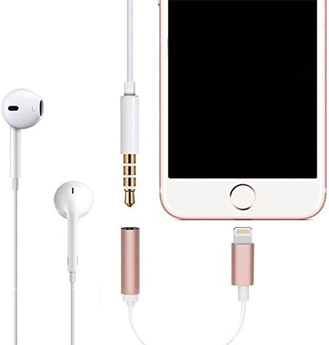 iPhone 7/7plus Headset Adapter Transfer Lightning for 3.5mm for IOS9/10(Rose gold)