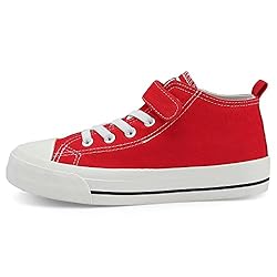 Fefoe Girls Red Shoes for Boys Running Canvas
