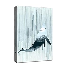 Canvas Wall Art for Living Room,Bedroom Home Artwork Paintings Abstract Animal Art Ready to Hang - 12x18 inches