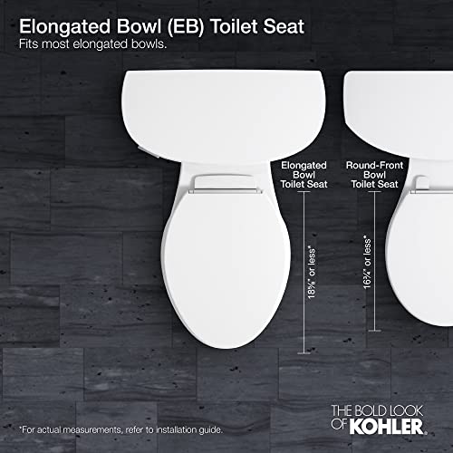 KOHLER K46367 Cachet Elongated, GripTight Bumpers, QuietClose