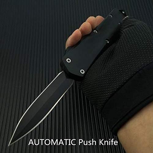 Haplws Tactical Knife Spring Assisted Single Edge Double Edge Cutter Fixed Blade Survival Knives Automatic Spring Knife