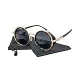Ucspai Classic Sidestreet Crosswalk Sidecups Steampunk Sunglasses Gold&black Frame