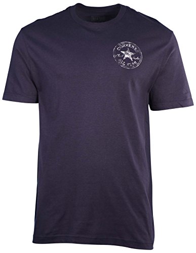 Converse Men's Faded Core Patch Crew T-Shirt-Navy-Small