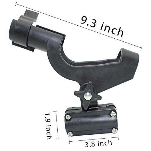 AGOOL Angelboot Rutenhalter 360 Grad drehbar verstellbar Angelrute Racks mit großer Klammer Klapphalterung – Bild 4