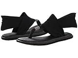 Sanuk Women's Yoga Sling 2 Flip Flop,Black,8 M US
