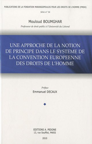 Une  approche de la notion de principe dans le système de la Convention européenne des droits de l'homme