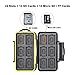 TKDY Memory Card Holder Case, 24 Slots Water-Resistant Shockproof Carrying Storage SD SDHC SDXC Protector Box, with Carabiner for 12 SD Cards and 12 TF/Micro SD Cards.