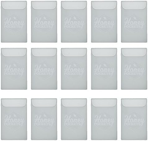 15 - Honey Pockets Platinum Cured Nonstick Silicone Oil Wax Wallet Pouch - Clear Transparent