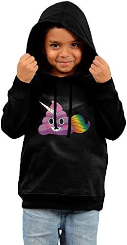 Cute Magical Unicorn Poop Emoji With Rainbow Tail Toddler Hooded Sweatshirt 5-6 Toddler