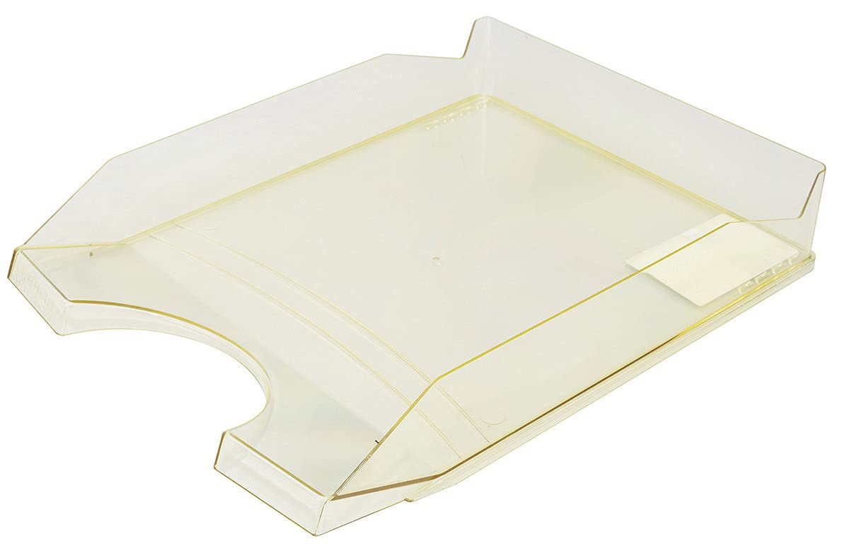 Desktop Letter Tray Office Products Polystyrene/PP A4 Transparent Yellow/Small Office Accessories/Type-Standard/Material-Polystrene/PP/Colour-Yellow/Drawer Colour-Yellow/Format-A4