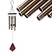 Wind Chimes Outdoor, 28” Wind Chimes with 6 Aluminum Tubes Musical Melody Wind Bell for Garden, Patio, Balcony, Indoor Decor with Beautiful Sound Golden