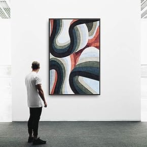 Framed Canvas Wall Art Color Block Canvas Prints Home Artwork Decoration for Living Room,Bedroom - 16x24 inches