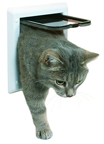 Trixie Pet Products 2-Way Locking Cat Door, White