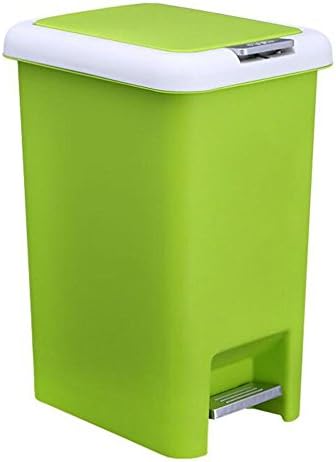 YUGDSIMB Plastic Foot Trash Cans , Grass Green , 10L+ Inner Barrel