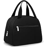 Lunch Bag,Insulated Lunch Bag for Women Men Waterproof Lunch Box Lunch Tote Bag Large Capacity Reusable Insulated Cooler for Work Picnic Beach or Travel- Black
