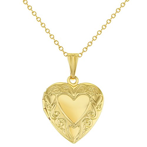 Small multiple heart photo locket womens pendant neckla…