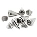 RUBYCA 100 Sets 14MM Silver Color Bullet Cone Spike and Stud Metal Screw Back for DIY Leather-Craft