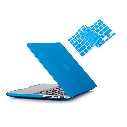 Ruban-MacBook old Pro Retina 13"  Case A1502/A1425 ,2 In 1 Smooth Ultra-Slim Light Weight PC Hard Case With Keyboard Cover For MacBook Pro 13" With Retina(Model:A1502/A1425)- Light Blue