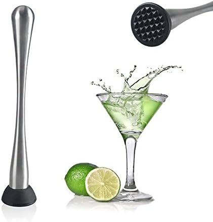 Fishyu Muddler Stainless Steel Bar Mixer Barware Mojito Cocktail DIY Drink Fruit Muddler Crushed Ice Barware Tool Color:m04;