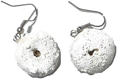 Powdered Sugar Doughnut Earrings Miniature Fake Food Jewelry