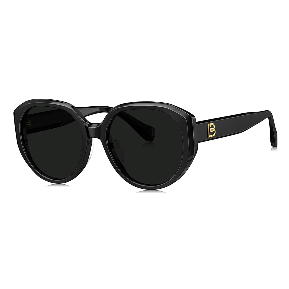 Photo 1 of BOLON Women Lady Trendy Elegant Round Polarized Sunglasses BL3130 Ginza 55mm, Exclusive Eyewear Brand of EssilorLuxottica