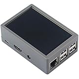 Cikuso Para Raspberry Pi 3 Modelo B Plus Tft de 3.5 Pulgadas Pantalla de Prensa Pantalla LCD con Nuevo Abs Contendor de Plastico para Raspberry Pi 3(Estuche Gris)