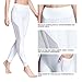 ONGASOFT Yoga Pants for Women Fitness Running Workout Leggings Tummy Control Side Pockets White
