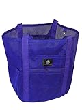 Saltwater Canvas Family Mesh Whale Bag, Sand/Waterproof base, 9 pockets, Purple