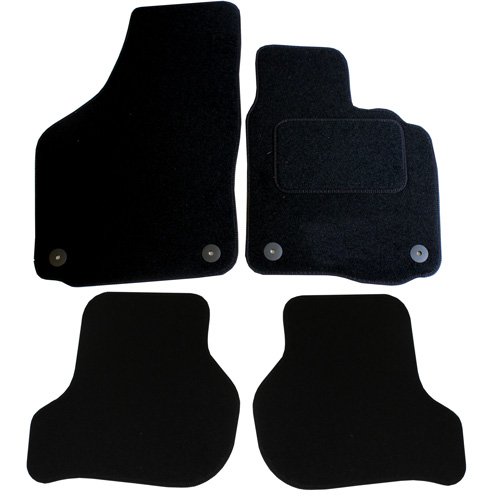 JVL Fully Tailored 4 Piece Car Mat Set with 4 Clips