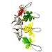 Laimeng,4pcs Rubber Frog Soft Fishing Lures Bass