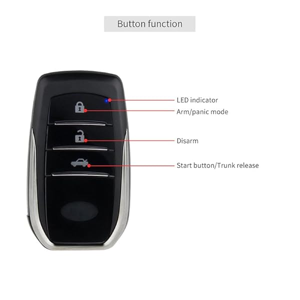 EASYGUARD EC002-T2-NS PKE CAR ALARM SYSTEM PROXIMITY SENSOR LOCK UNLOCK REMOTE ENGINE START PUSH START BUTTON NFC LOCK AND UNLOCK VIBRATION ALARM DC12V