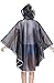 Vcansion Women's Lightweight Packable Poncho Wind Hooded Raincoat Coat Grey L-XL