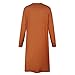 Hemlock Long Cardigan Coat Women, Pockets Sweater Ladies Knitting Cotton Cardigan Jacket Outerwear (XL, Orange)