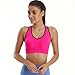 YAHA Women’s Sports Bra Racerback Yoga Workout Bra (L, Rose)