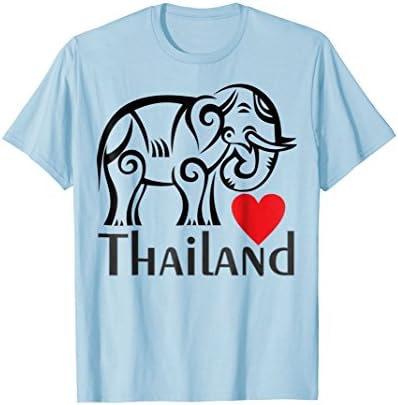 Mens I love Thailand T-shirt Tee Tees T Shirt Tshirt Small Baby Blue