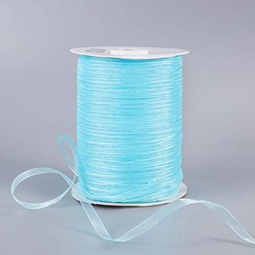 Sheer organza ribbon in various colors and patterns.