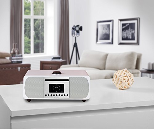 LEMEGA M5+ CD/Wi-Fi/DLNA/Spotify connect /Internet Radio /FM radio with Bluetooth and Clock2.1 Speaker system (Satin White) - Thumbnail 5