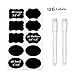 Chalkboard Labels, Vrich 126pcs Waterproof Removable Chalkboard Pantry Stickers with 2 White Chalk Markers for Spices, Mason Jars, Kitchen Containers