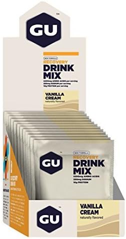 GU Energy Labs Recovery Drink Mix, Vanilla Cream, 12 Count by GU Energy Labs