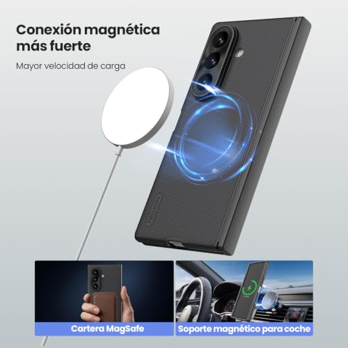 Nillkin Frosted Shield Magnética Funda para Samsung Galaxy Z Fold 8 Ultra, con protección para bisagra,Funda Protectora Delgada para Galaxy Z Fold 8 Ultra (Negro)