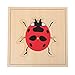 LEADER JOY Montessori Nature Materials Ladybug Puzzle for Early Preschool Learning Toy