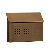 Salsbury Industries 4415 Horizontal Decorative Surface Mounted Style Mailbox, Antique Brass