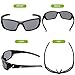 Torege Polarized Sports Sunglasses For Cycling Running Fishing Golf Unbreakable Frame TR006 (Black&silver)