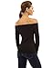 PattyBoutik Women Off Shoulder Long Sleeve Top (Black M)
