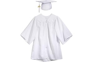 Happy Graduates Preschool and Kindergarten Premium Matte Graduation Gown, Cap, Tassel and 2025 Charm Sets