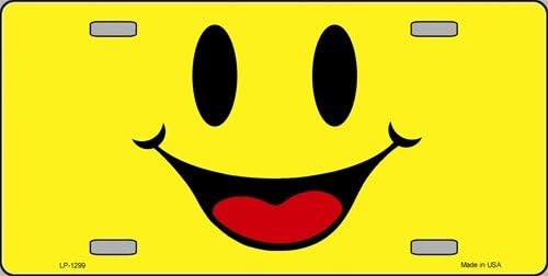 LP-1299 Happy Smiley Novelty Vanity Metal License Plate Tag rXw4MQ Sign signs plates license lisence metal jjejej6789902 6" x 12" standard automotive aluminum metal novelty license plate with 4 holes for easy mounting. Use this novelty license plat