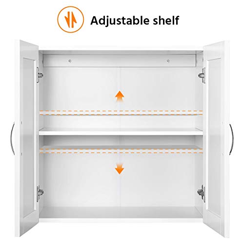 Yaheetech Bathroom Medicine 2 Door Wall Mounted Storage