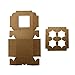Prudance 15pcs 6x6x3in Brown Bakery Boxes with Window include 4 Cupcake Box Insert,Kraft Cupcake Boxes for Cookie,Cakes, Pastries and Chocolate Covered Strawberries.