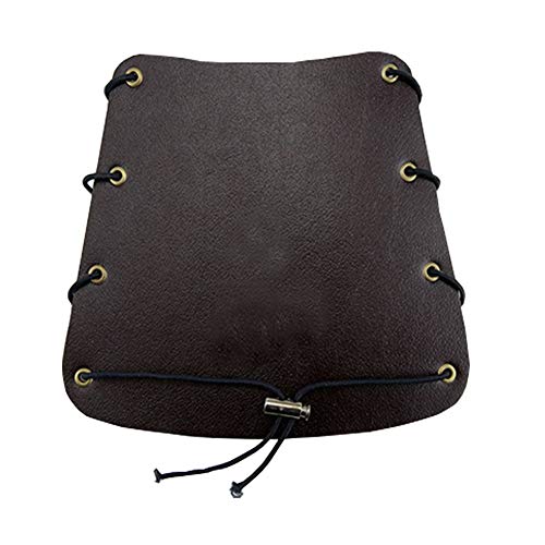 Nachvorn Archery Arm Protector,Adult Youth Leather 3-Strap Arm Guard Hunting Shooting Arrow Bow Gear Accessories Black 7inch